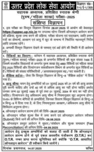 Up Lt Grade Teacher 2025 Notification Has Released Apply Online For